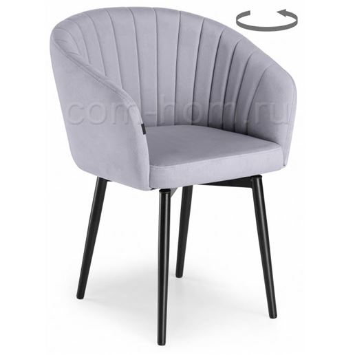 Стул на металлокаркасе крутящийся Моншау velutto 49 / черный