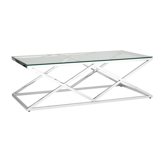 Журнальный стол 120*60 ИНСИГНИЯ серебро