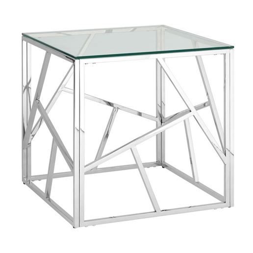 Журнальный столик 55*55 АРТ ДЕКО серебро