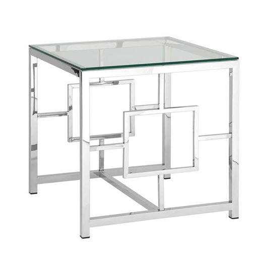 Журнальный столик 55*55 БРУКЛИН серебро