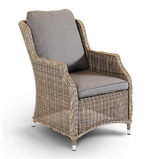 "Неаполь" плетеный стул, серо-соломеннный