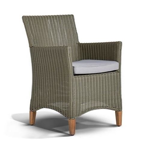 "Пестум"  кресло светло-серое с серой подушкой