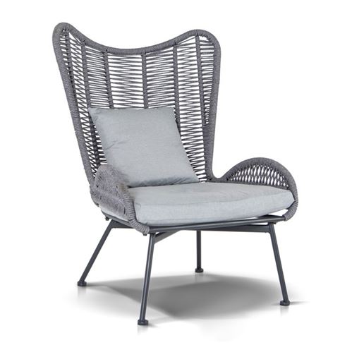 Кресло Мадрид, арт. LCAR6001, в комплекте с подушками, свет темно-серый