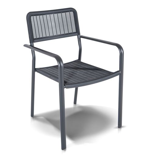 Стул Фоджа, арт. LCAZ5072, алюминиевый каркас, сидение и спика пластик. Цвет темно-серый