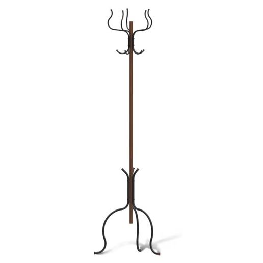 Вешалка для одежды SHT-CR300 Sheffilton (металл-пластик/черный-темный орех)