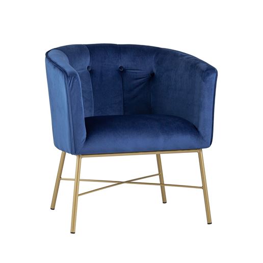 Кресло Шале велюр синий