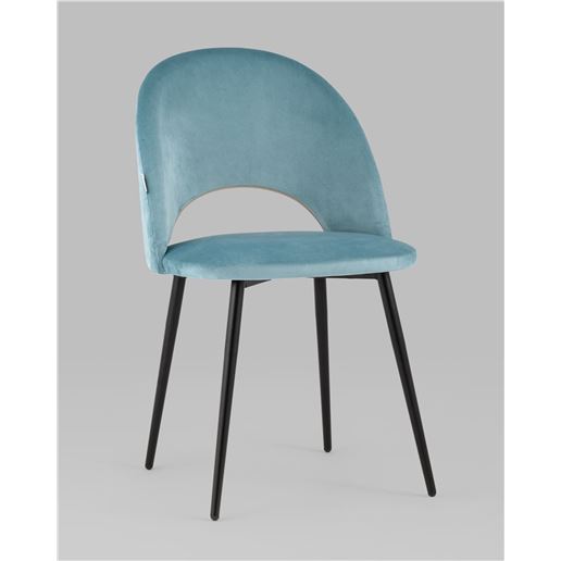 Стул Меган велюр пыльно-голубой