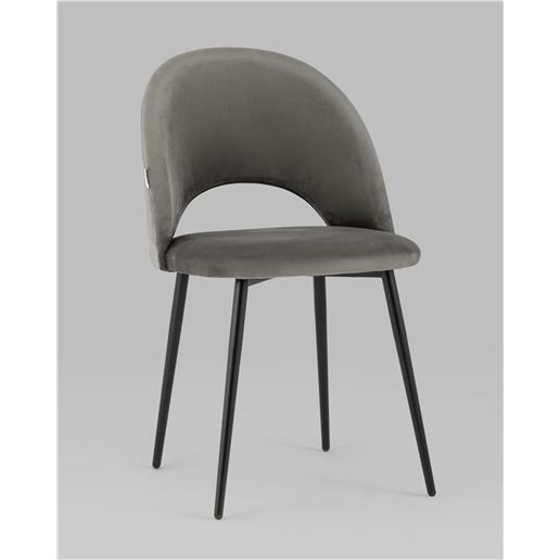 Стул Меган велюр тёмно-серый