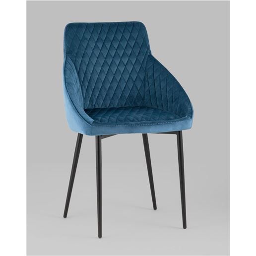 Стул Лиам велюр пыльно-синий
