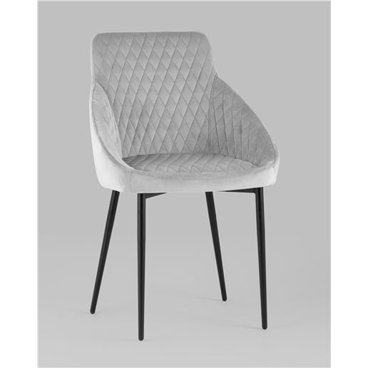 Стул Лиам велюр светло-серый