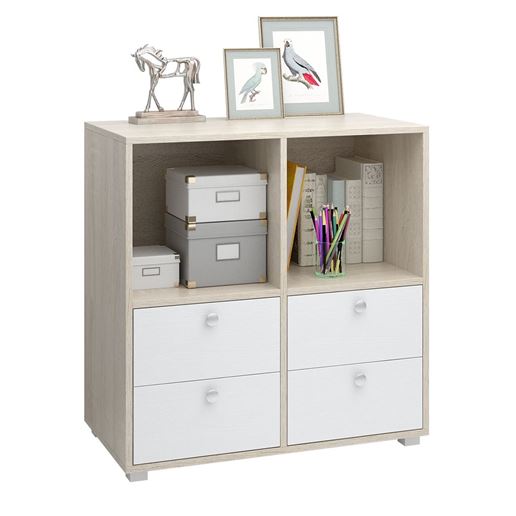 Комод-тумба Прайм-22-8 дуб сонома / белый