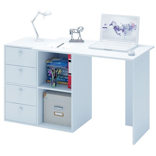 Компьютерный стол Прайм-37 белый