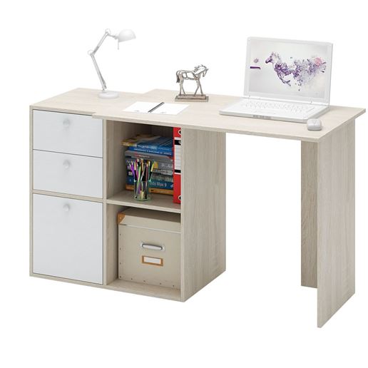 Компьютерный стол Прайм-39 дуб сонома / белый