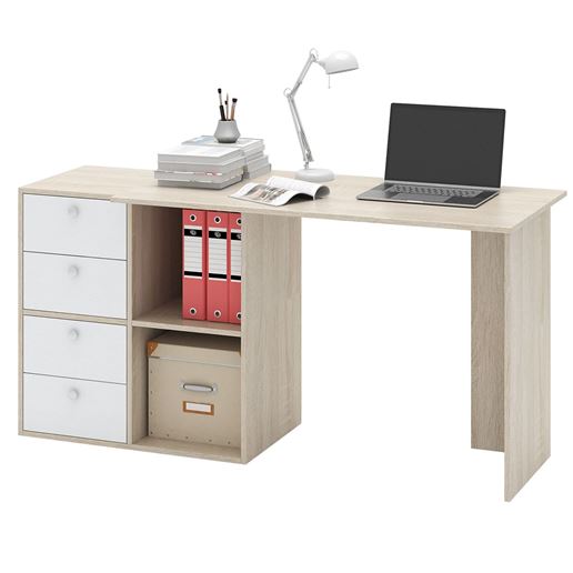 Компьютерный стол Прайм-46 дуб сонома / белый