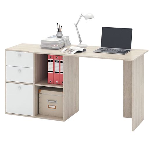 Компьютерный стол Прайм-48 дуб сонома / белый