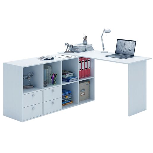 Угловой стол Прайм-72 белый