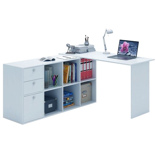 Угловой стол Прайм-74 белый