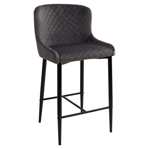 Полубарный стул ARTEMIS графит, велюр G108-92 (H=65cm) М-City