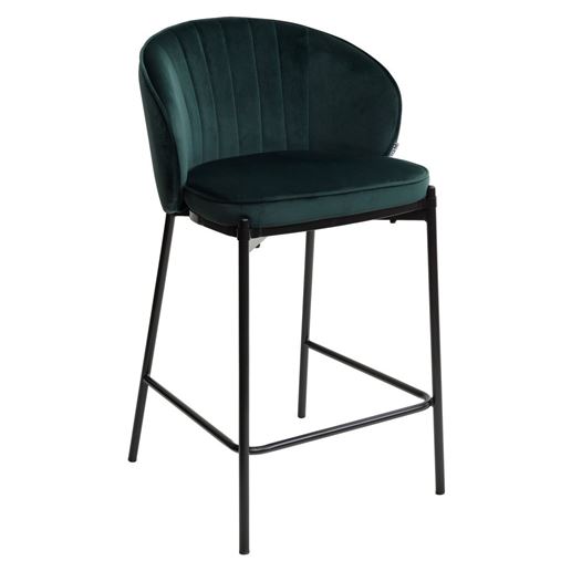 Полубарный стул WENDY BLUVEL-78 GREEN (H=65cm), велюр М-City