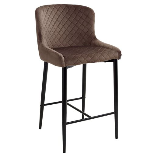 Полубарный стул ARTEMIS BLUVEL-38 LATTE (H=65cm), велюр М-City