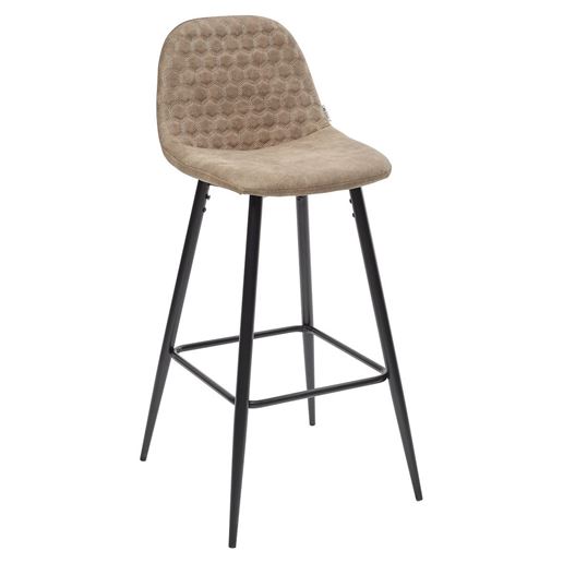 Барный стул LION BAR PK-01 серо-коричневый, ткань микрофибра PK-01 М-City