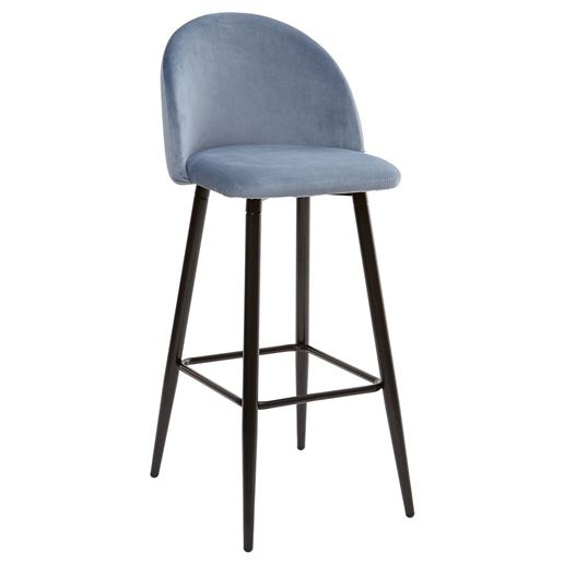 Барный стул MALIBU пудровый синий, велюр G108-56 М-City