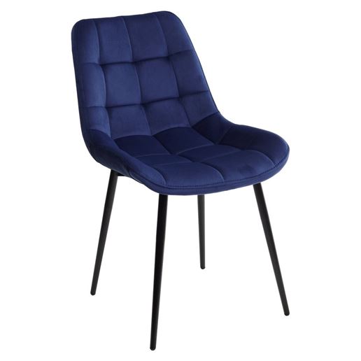 Стул ХОФМАН, цвет темно-синий #H60, велюр / черный каркас 4 шт./1 к М-City