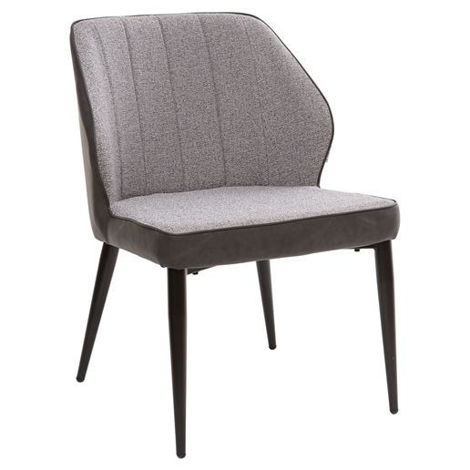 Стул-кресло RIVERTON антрацитовый меланж FC-09/ экокожа антрацит RU-08 М-City