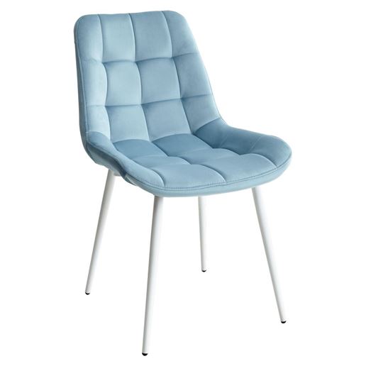 Стул ХОФМАН, цвет бирюзовый #H52, велюр / белый каркас 4 шт./1 к. М-City