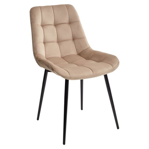 Стул ХОФМАН, цвет капучино #H65, велюр / черный каркас 4 шт./1 к М-City