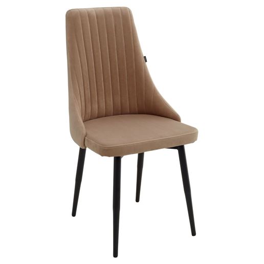 Стул Руссо Premier 08 Светло-коричневый, велюр / черный каркас M-City