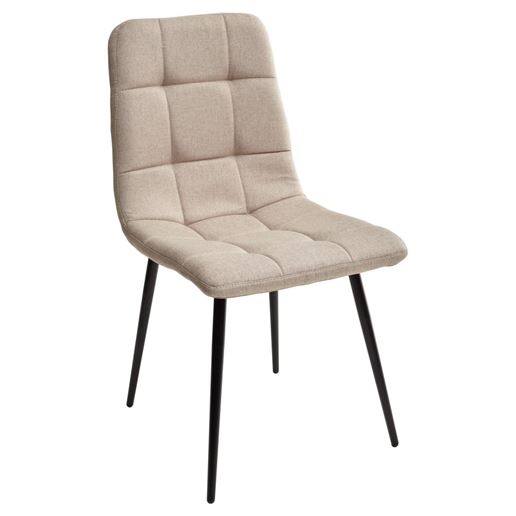 Стул ДИЛАН, цвет кремовый, ткань / черный каркас М-City