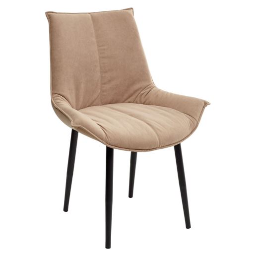 Стул Осло Молочный шоколад Vivaldi #V21, велюр / черный каркас M-City