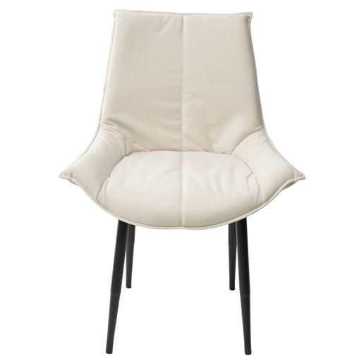 Стул Осло Светло-бежевый Vivaldi #V02, велюр / черный каркас M-City