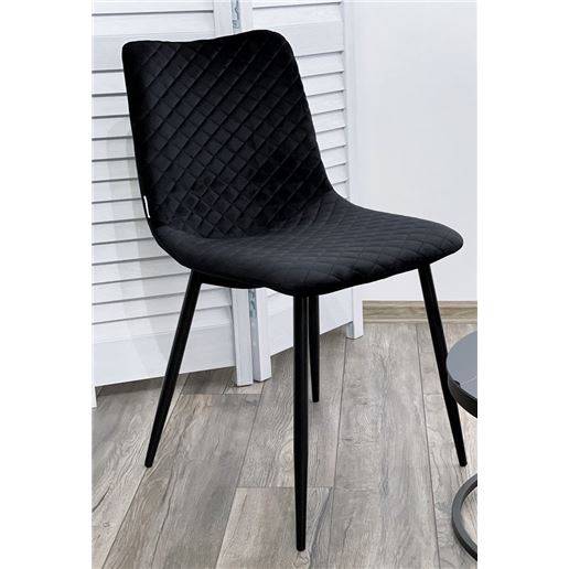 Стул TINTIN BLUVEL-19 BLACK / черный каркас М-City