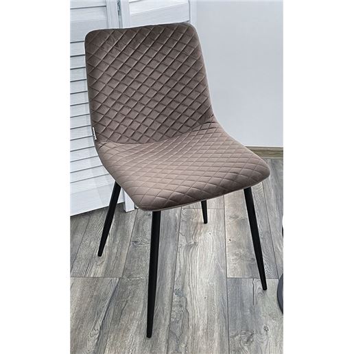 Стул TINTIN BLUVEL-38 LATTE / черный каркас М-City