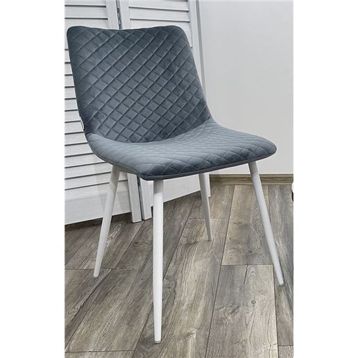 Стул TINTIN BLUVEL-06 BLUE / белый каркас М-City