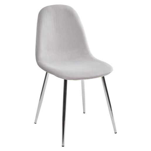 Стул PESCARA UF910-02 LIGHT GREY, велюр  М-City