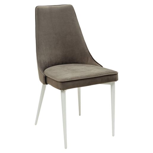 Стул NEPAL-P ГРАФИТ #14, велюр/ белый каркас М-City