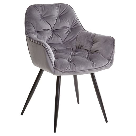 Стул MALTA BLUVEL-14 GREY, велюр M-City