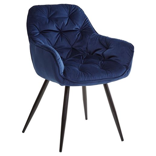 Стул MALTA BLUVEL-86 NAVY BLUE, велюр M-City