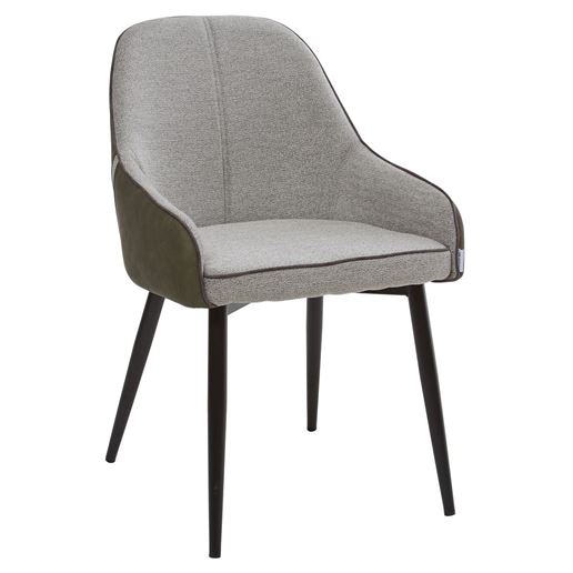 Стул GLADYS светло-серый меланж FC-01/ экокожа хаки RU-04 М-City