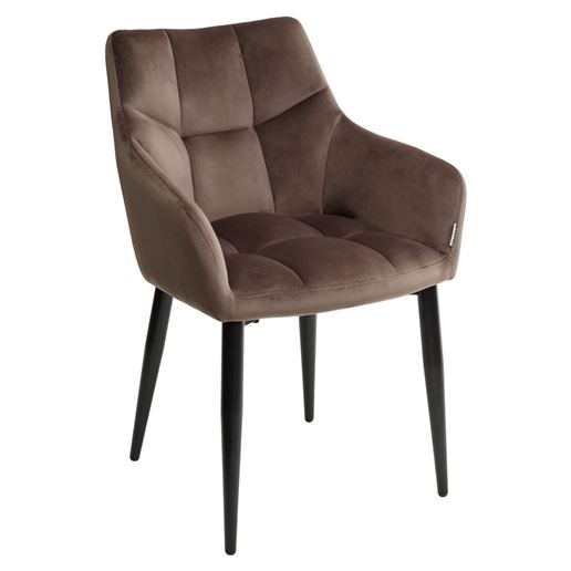 Стул HECTOR BLUVEL-38 LATTE, велюр/ черный каркас М-City