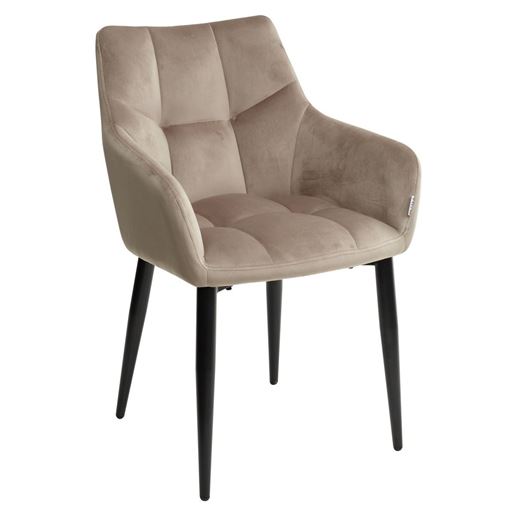 Стул HECTOR BLUVEL-40 BEIGE, велюр/ черный каркас М-City