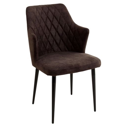 Стул HERMAN ТЕМНО-КОРИЧНЕВЫЙ #31, античная ткань / черный каркас М-City