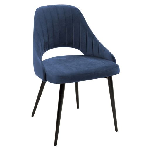 Стул FANTINE-LS СИНИЙ #29, велюр / черный каркас М-City