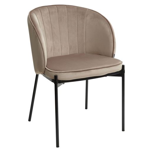 Стул DIANA BLUVEL-40 BEIGE, велюр / черный каркас М-City