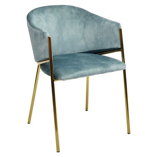 Стул DILL PK6015-16 (VBP216) античный зеленый, велюр/ золотой каркас, М-City