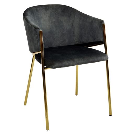 Стул DILL PK6015-21 (VBP221) античный болотный, велюр/ золотой каркас, М-City