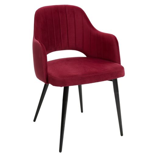 Стул FANTINE-LA ВИННЫЙ #16, велюр / черный каркас М-City